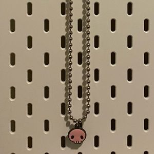 pink skull kuromi sanrio necklace